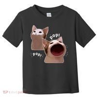 Funny Pop Cat Meme Toddler T-Shirt thumb 0