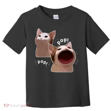 Funny Pop Cat Meme Toddler T-Shirt