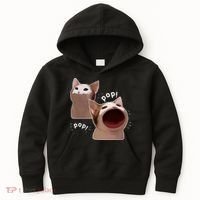 Funny Pop Cat Meme Kids Hoodie thumb 0