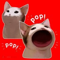 Funny Pop Cat Meme Santa Hat thumb 1