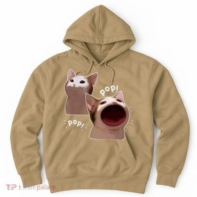 Funny Pop Cat Meme Hoodie