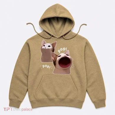 Funny Pop Cat Meme Hoodie