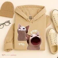 Funny Pop Cat Meme Hoodie thumb 4