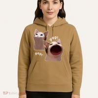 Funny Pop Cat Meme Hoodie thumb 5
