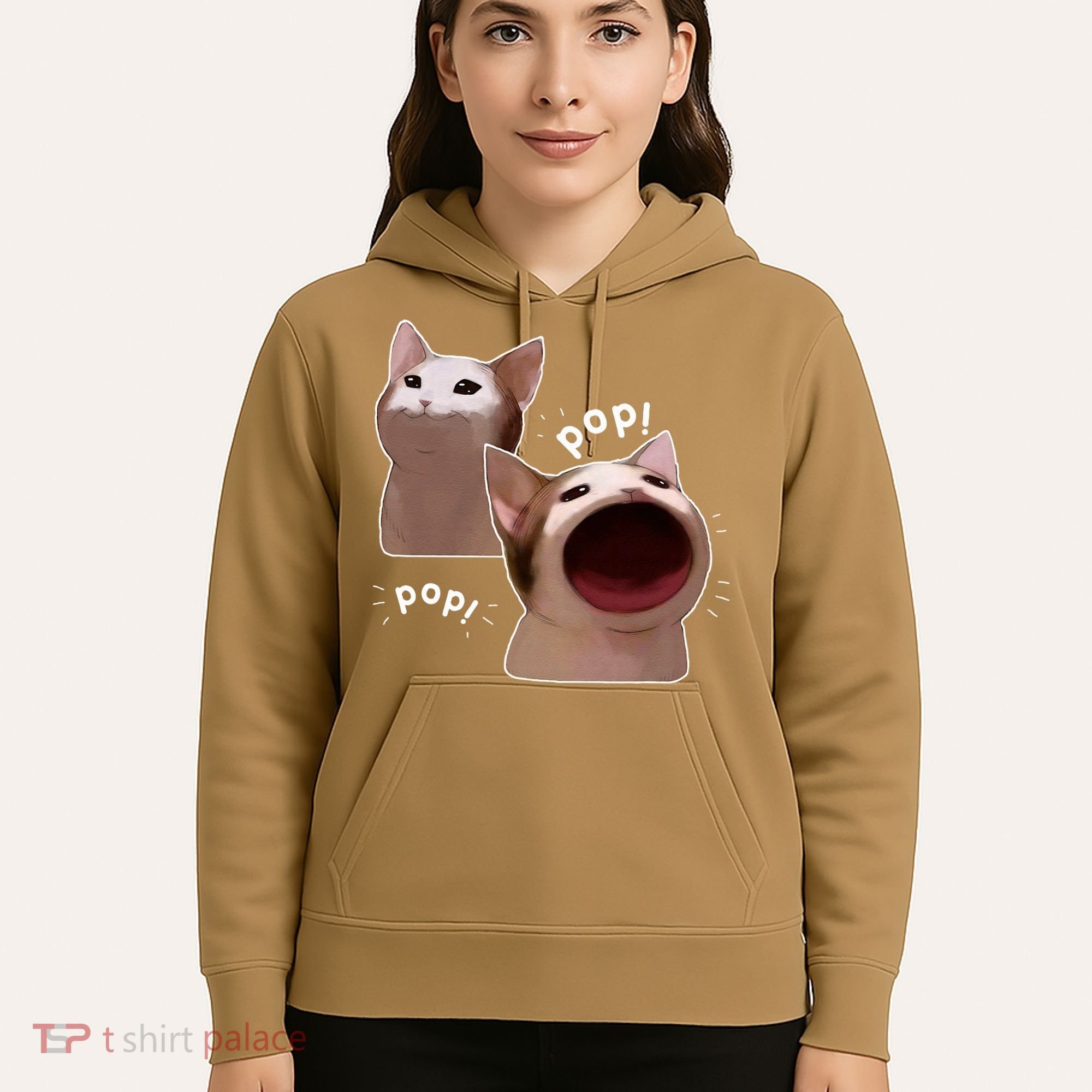 Funny Pop Cat Meme Hoodie