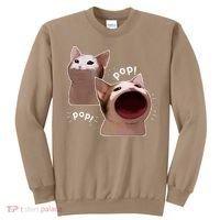 Funny Pop Cat Meme Sweatshirt thumb 0