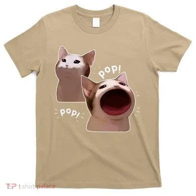 Funny Pop Cat Meme T-Shirt