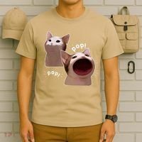 Funny Pop Cat Meme T-Shirt thumb 6