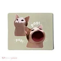 Funny Pop Cat Meme Mousepad thumb 0