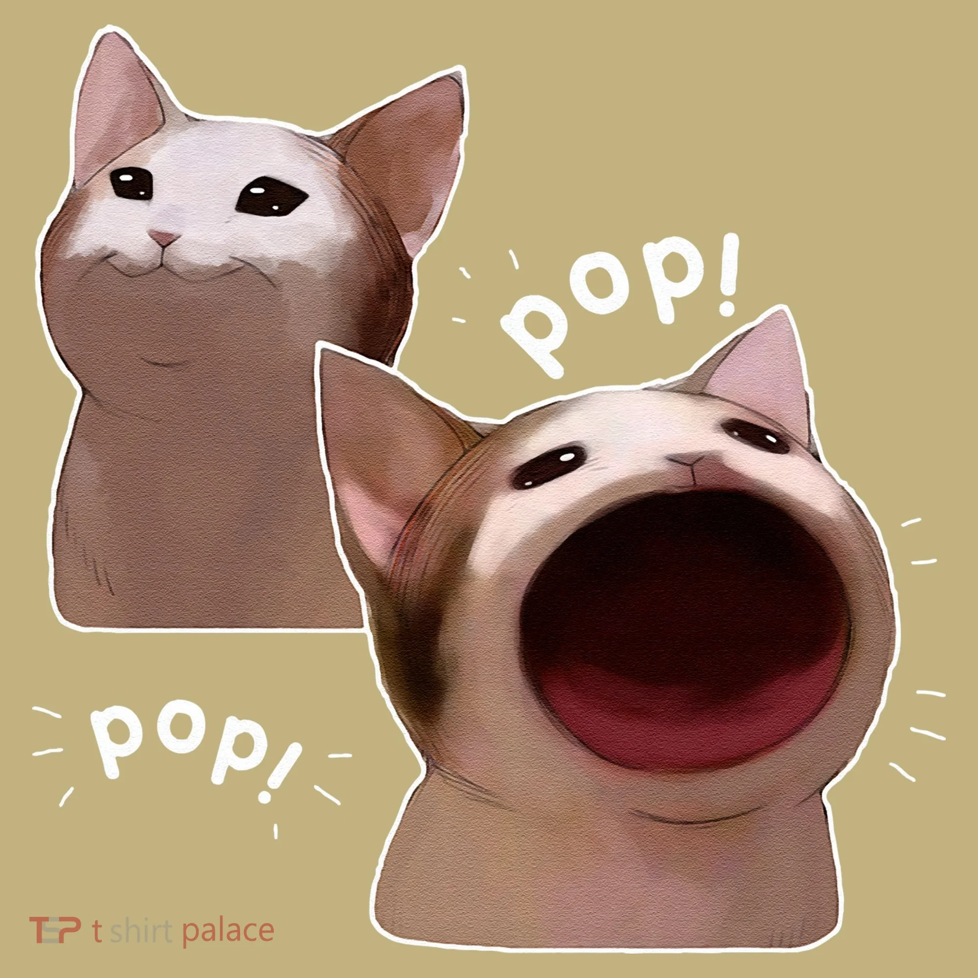 Funny Pop Cat Meme Mousepad