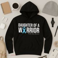 Family Prostate Cancer Awareness Light Blue Daughter Warrior Hoodie thumb 3