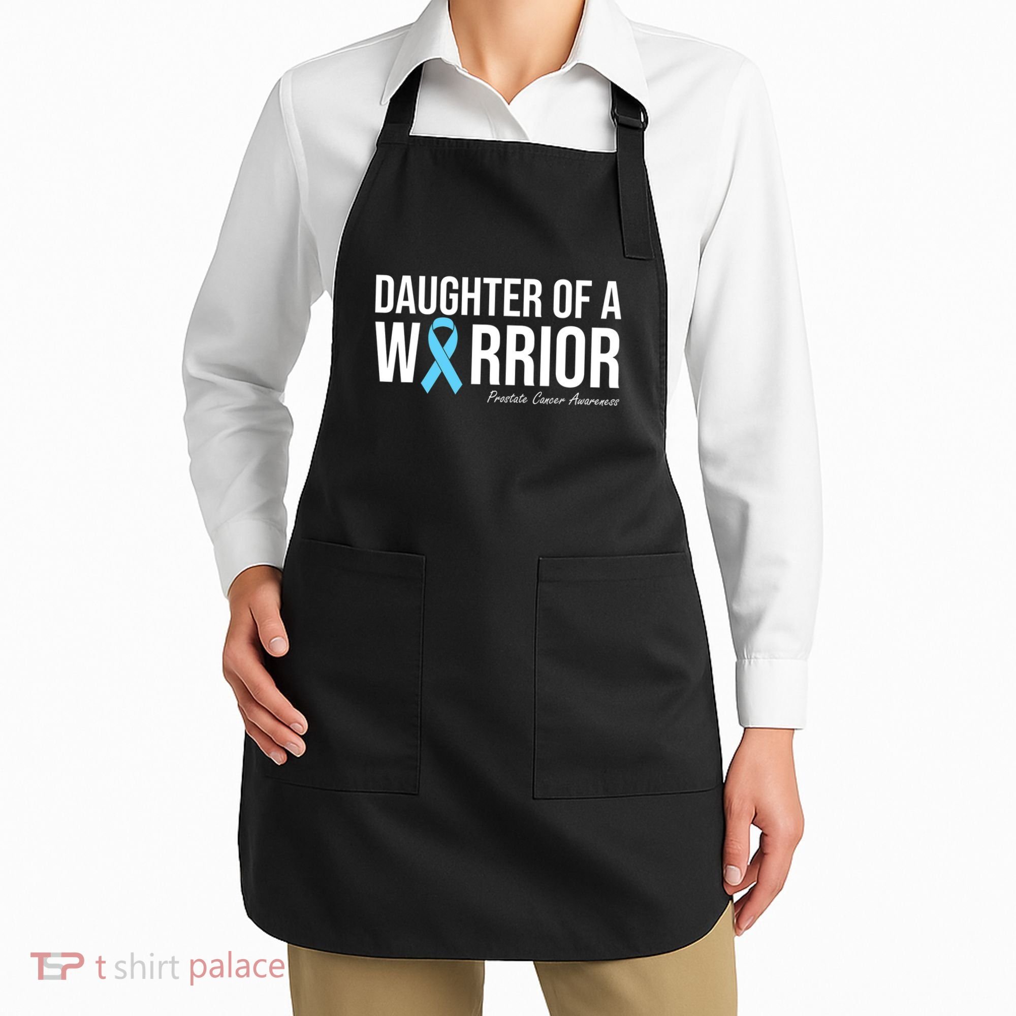Family Prostate Cancer Awareness Light Blue Daughter Warrior Apron