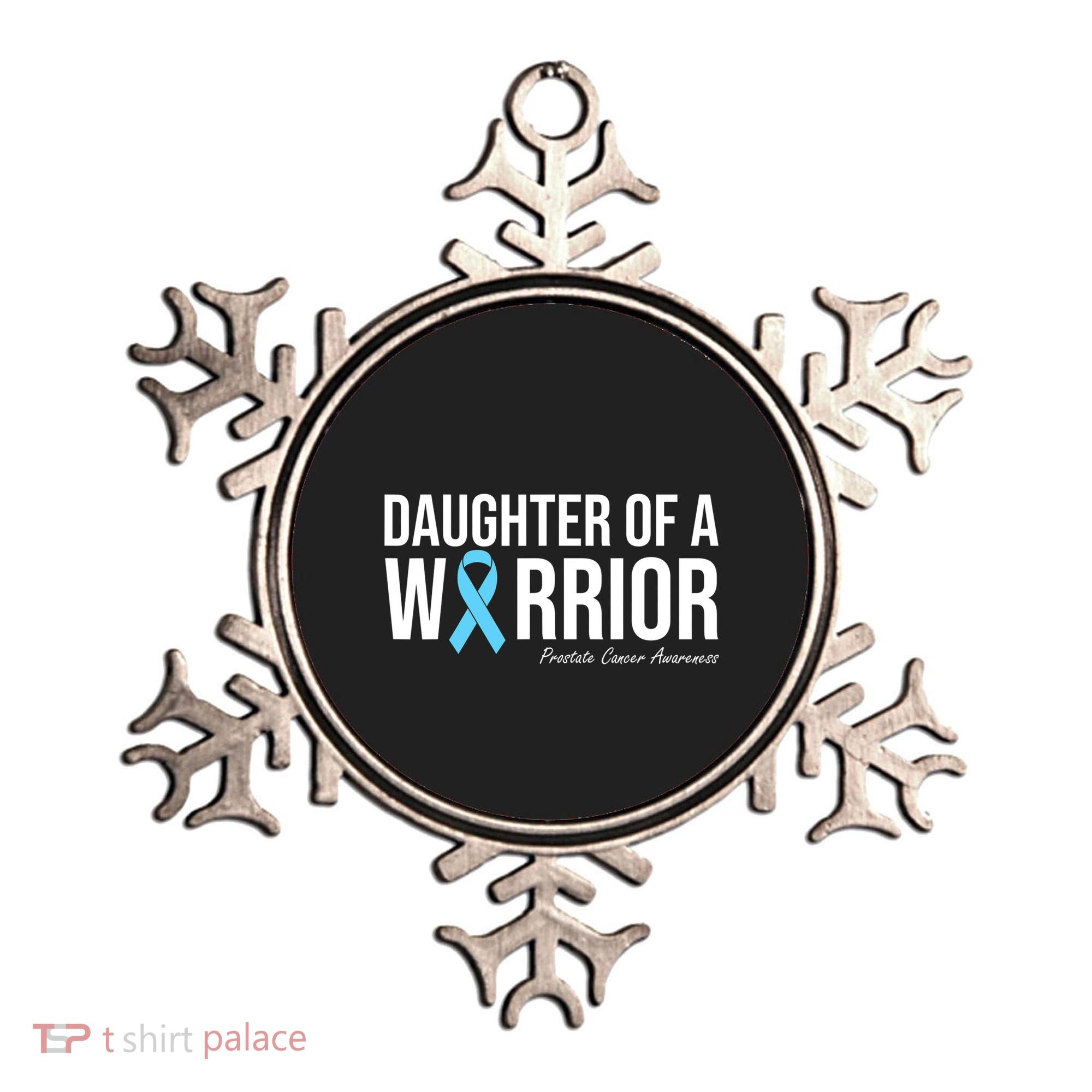 Family Prostate Cancer Awareness Light Blue Daughter Warrior Ornament