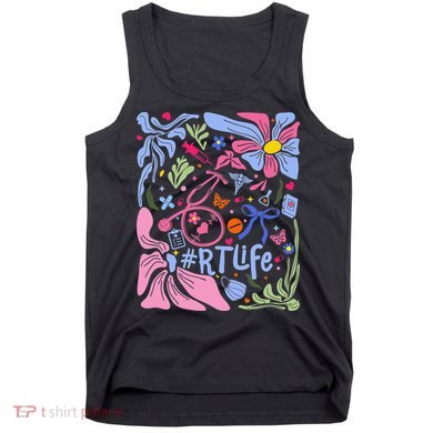 Floral Preppy Coquette Bow Respiratory Therapist Tank Top