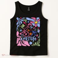 Floral Preppy Coquette Bow Respiratory Therapist Tank Top thumb 2