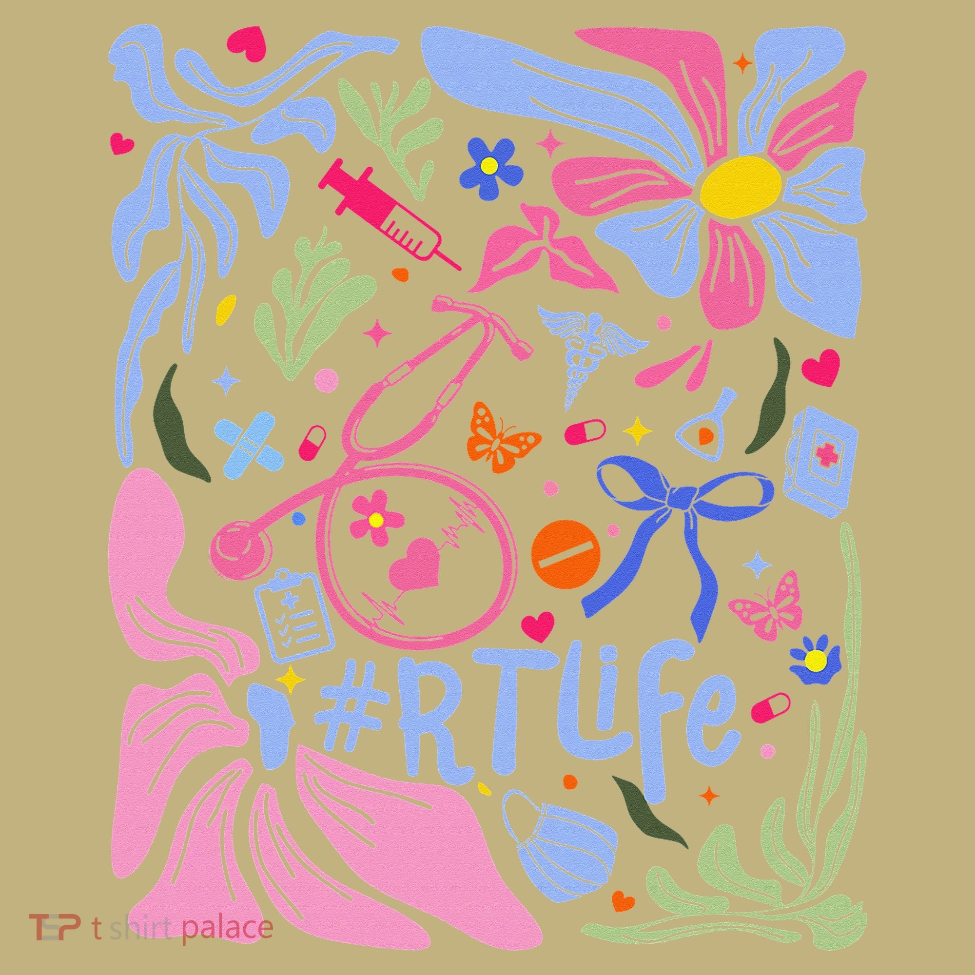 Floral Preppy Coquette Bow Respiratory Therapist Sweatshirt