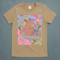 Floral Preppy Coquette Bow Dietary Staff Stethoscope T-Shirt thumb 5