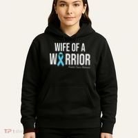 Family Prostate Cancer Awareness Light Blue Wife Warrior Hoodie thumb 5
