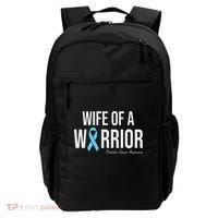 Family Prostate Cancer Awareness Light Blue Wife Warrior Backpack thumb 0