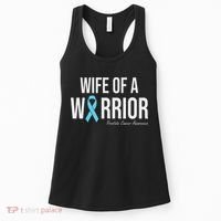 Family Prostate Cancer Awareness Light Blue Wife Warrior Women's Tank Top thumb 0