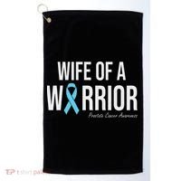 Family Prostate Cancer Awareness Light Blue Wife Warrior Golf Towel thumb 0