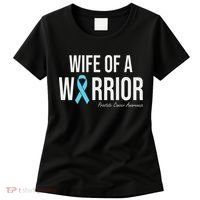 Family Prostate Cancer Awareness Light Blue Wife Warrior Women's T-Shirt thumb 0