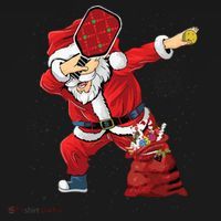 Funny Pickleball Christmas Santa Playing Pickleball Long Sleeve Shirt thumb 2