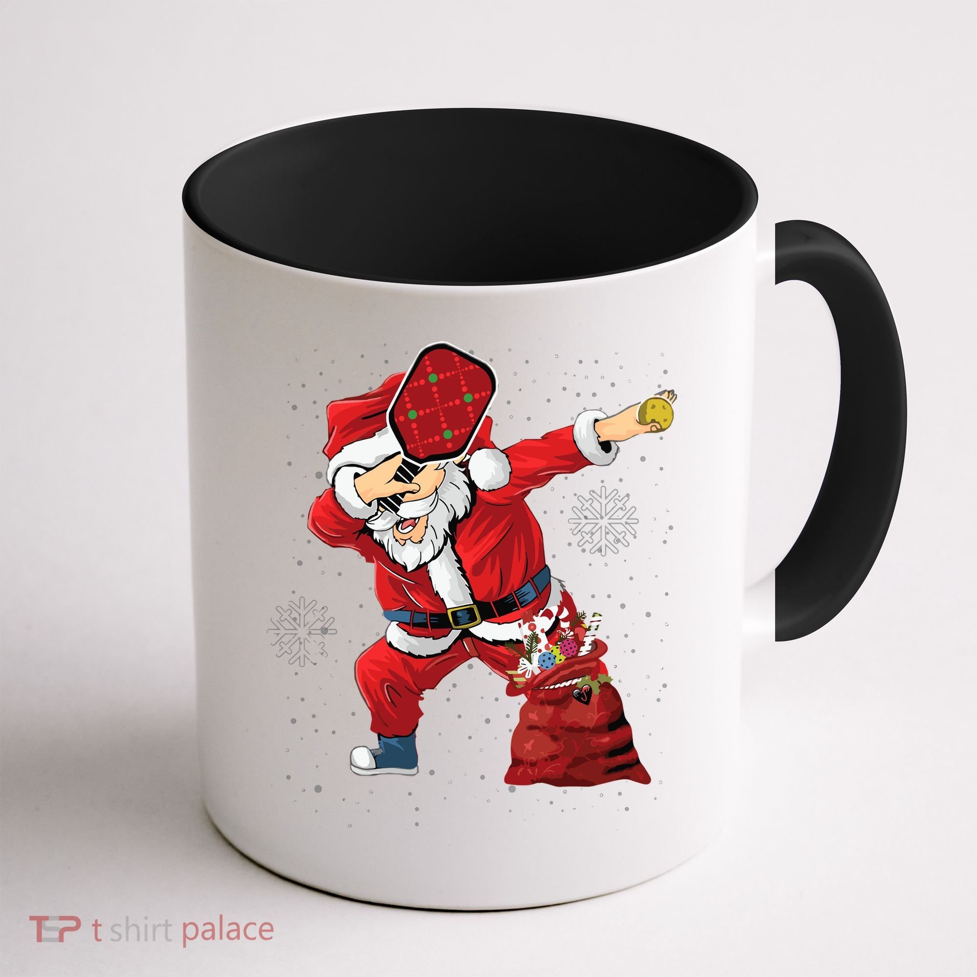 Funny Pickleball Christmas Santa Playing Pickleball Coffee Mug