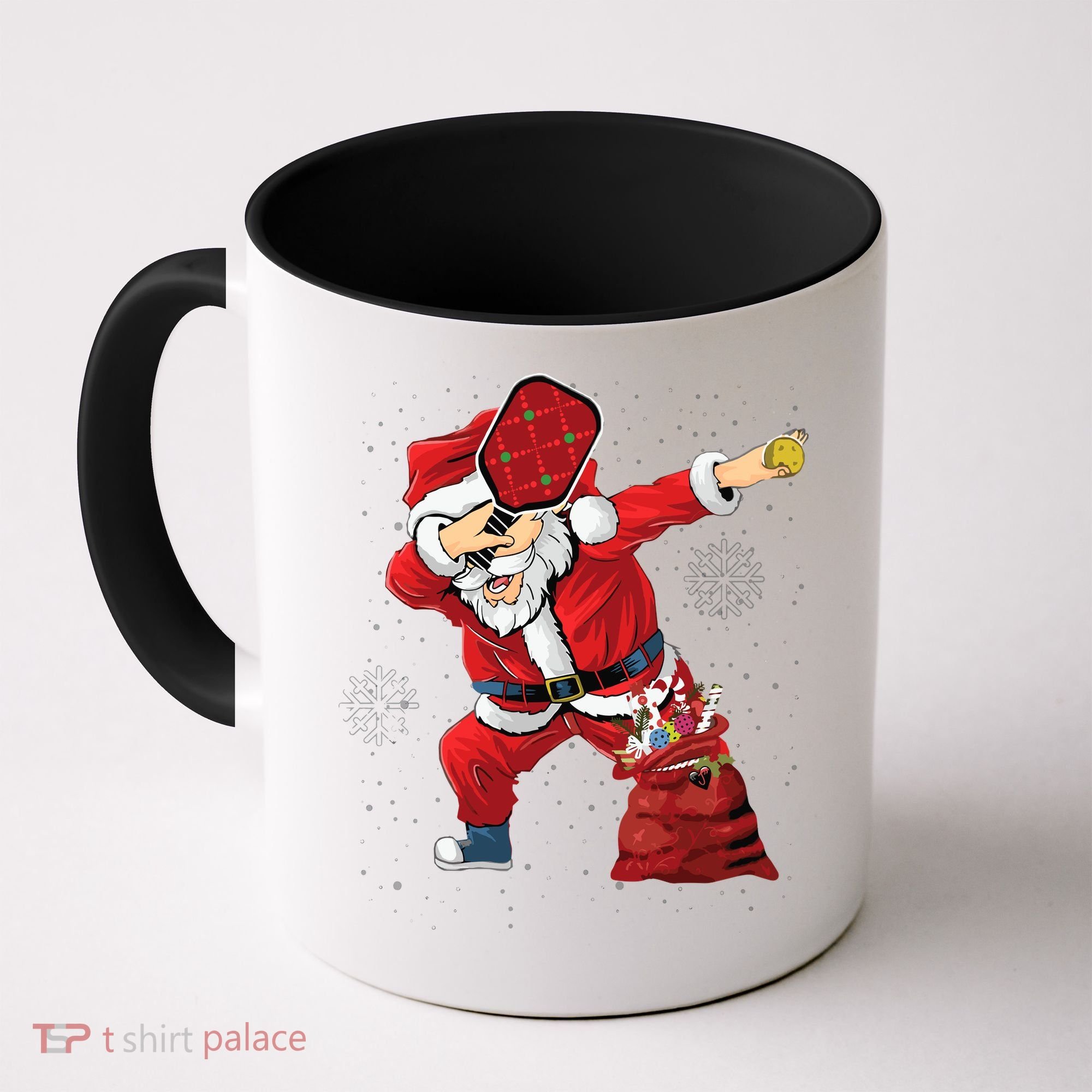 Funny Pickleball Christmas Santa Playing Pickleball Coffee Mug