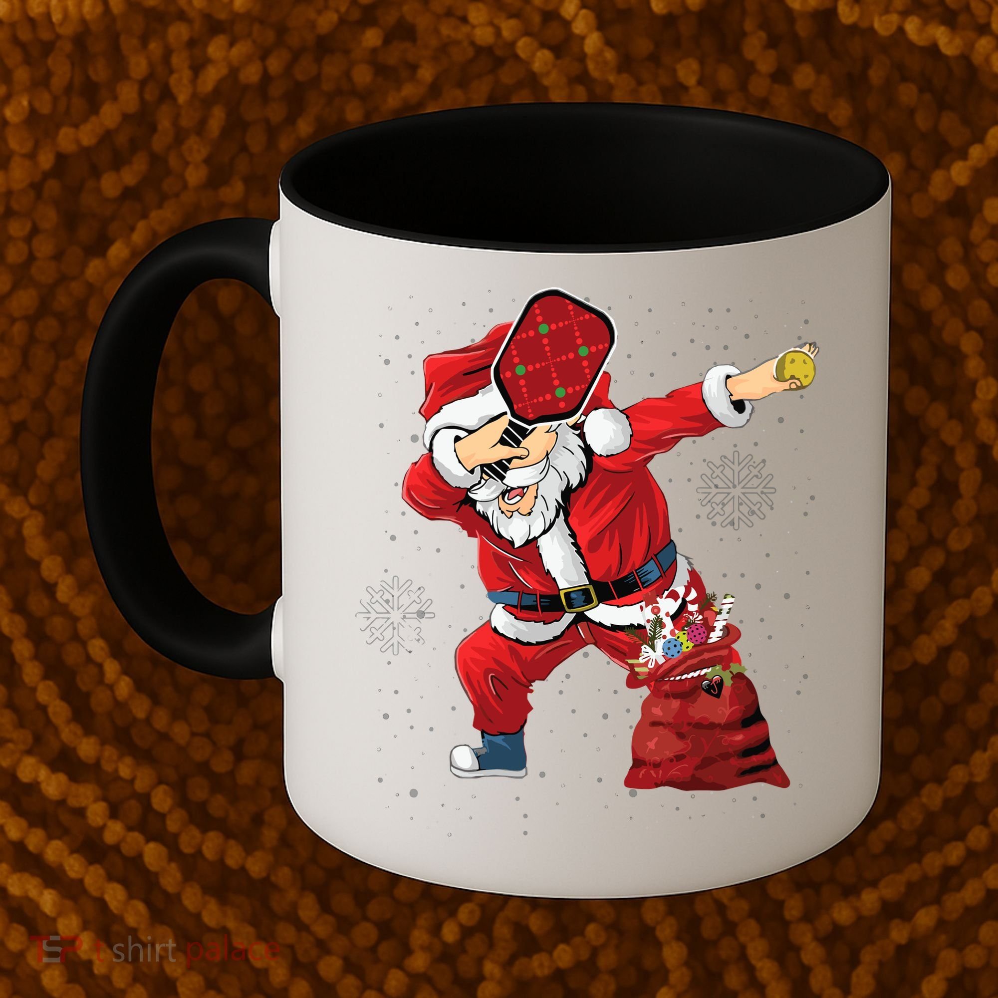 Funny Pickleball Christmas Santa Playing Pickleball Coffee Mug