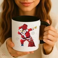 Funny Pickleball Christmas Santa Playing Pickleball Coffee Mug thumb 3