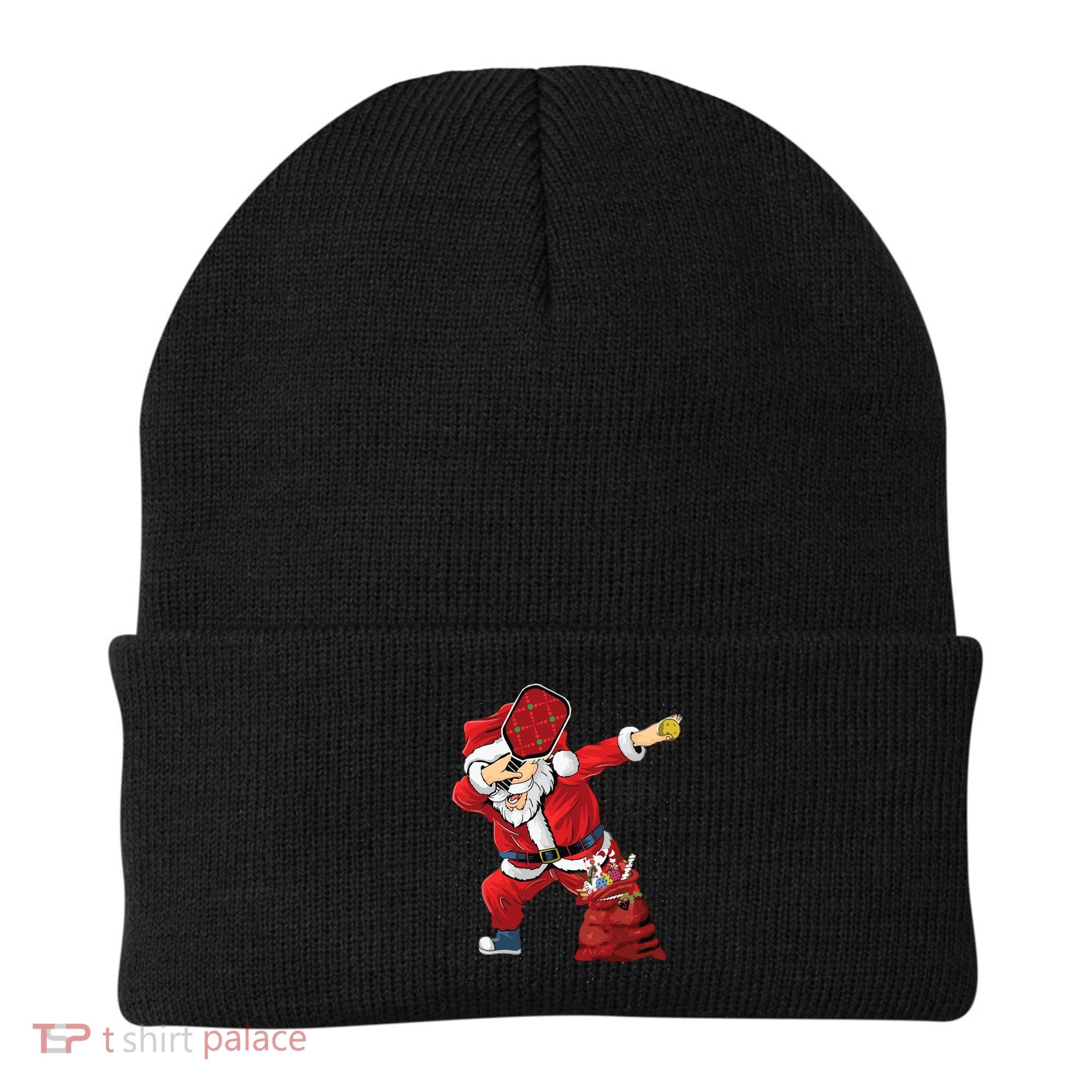 Funny Pickleball Christmas Santa Playing Pickleball Beanie