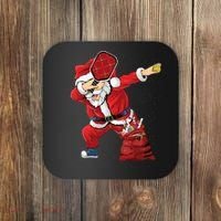 Funny Pickleball Christmas Santa Playing Pickleball Coaster thumb 0