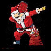 Funny Pickleball Christmas Santa Playing Pickleball Women's Hoodie thumb 2