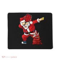 Funny Pickleball Christmas Santa Playing Pickleball Mousepad thumb 0