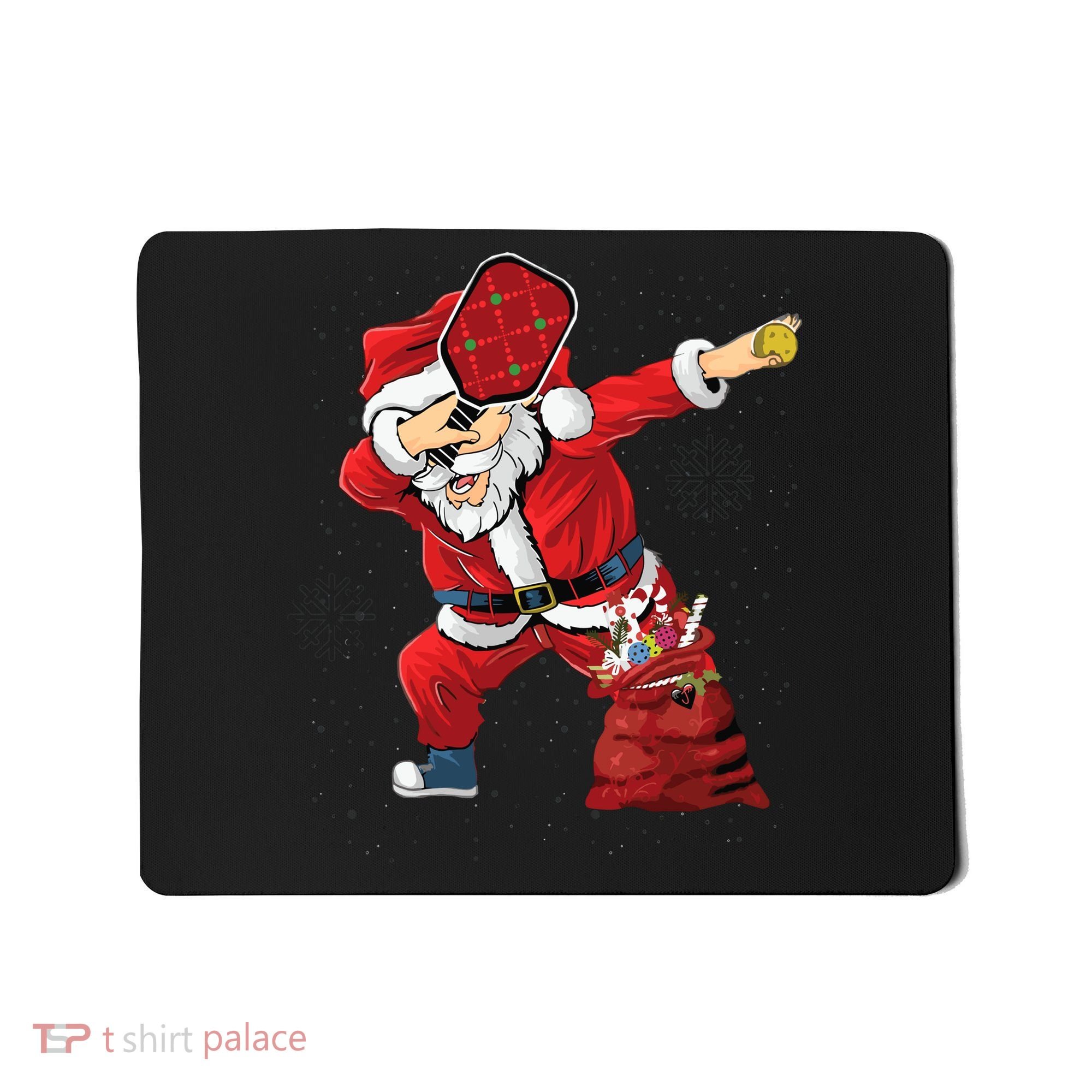 Funny Pickleball Christmas Santa Playing Pickleball Mousepad