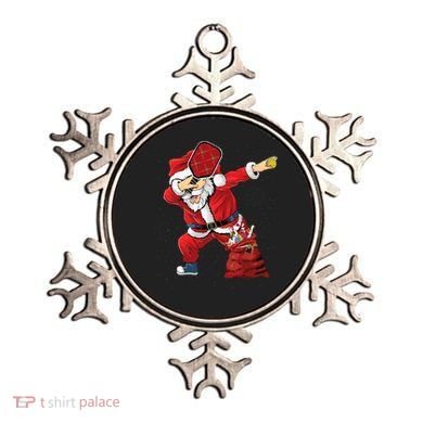 Funny Pickleball Christmas Santa Playing Pickleball Ornament