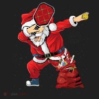 Funny Pickleball Christmas Santa Playing Pickleball Hat thumb 2