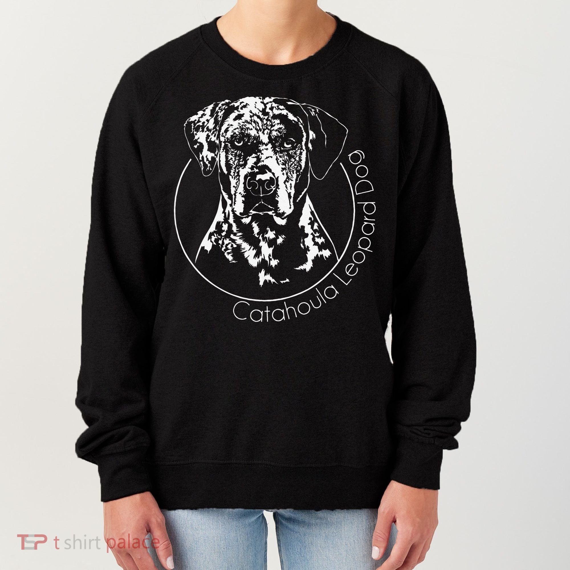 Funny Proud Catahoula Leopard Dog Portrait Gift Present Women's Sweatshirt
