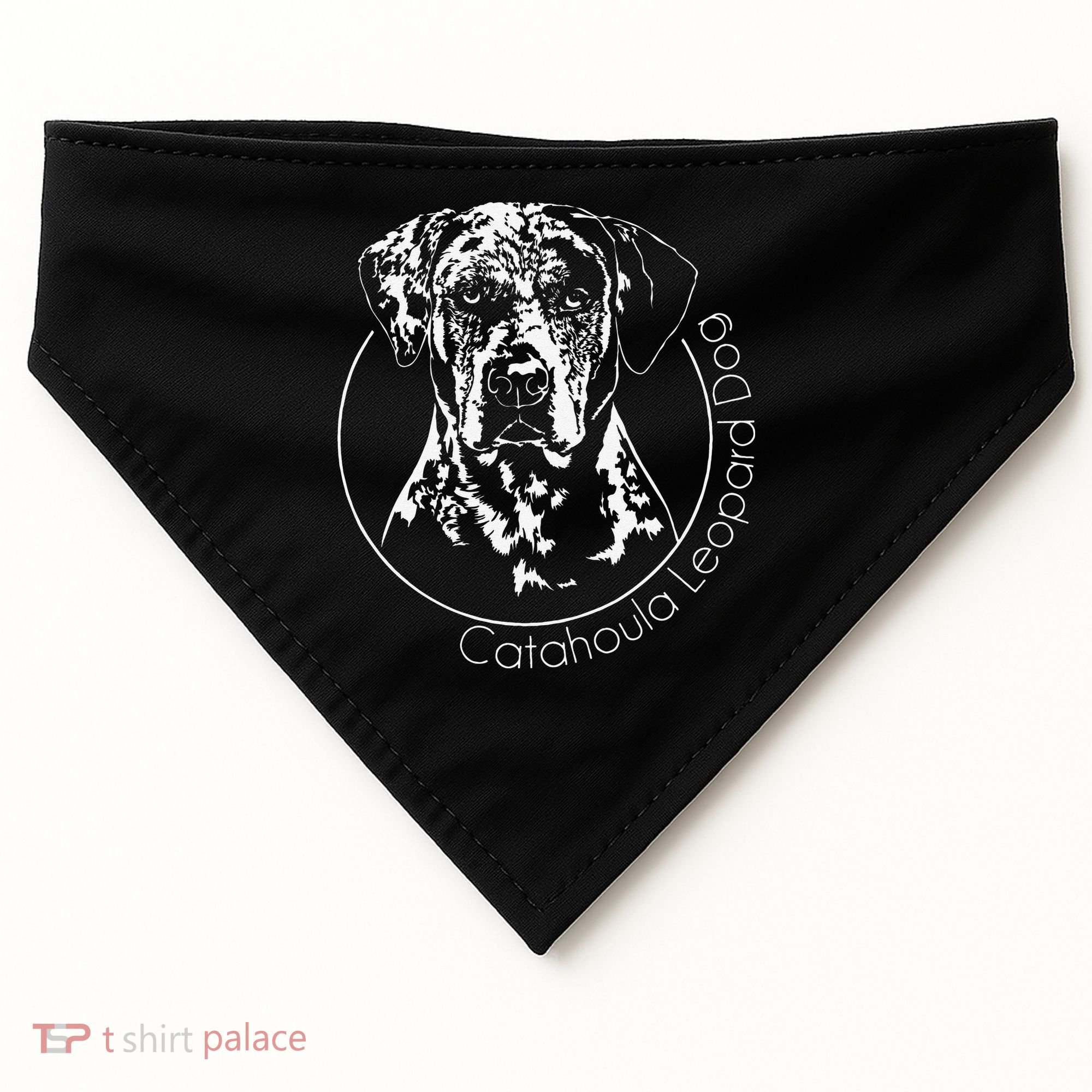 Funny Proud Catahoula Leopard Dog Portrait Gift Present USA-Made Doggie Bandana