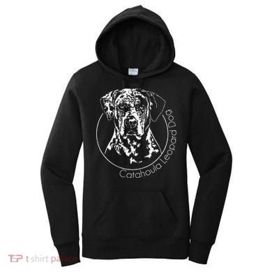 Funny Proud Catahoula Leopard Dog Portrait Gift Present Women's Hoodie