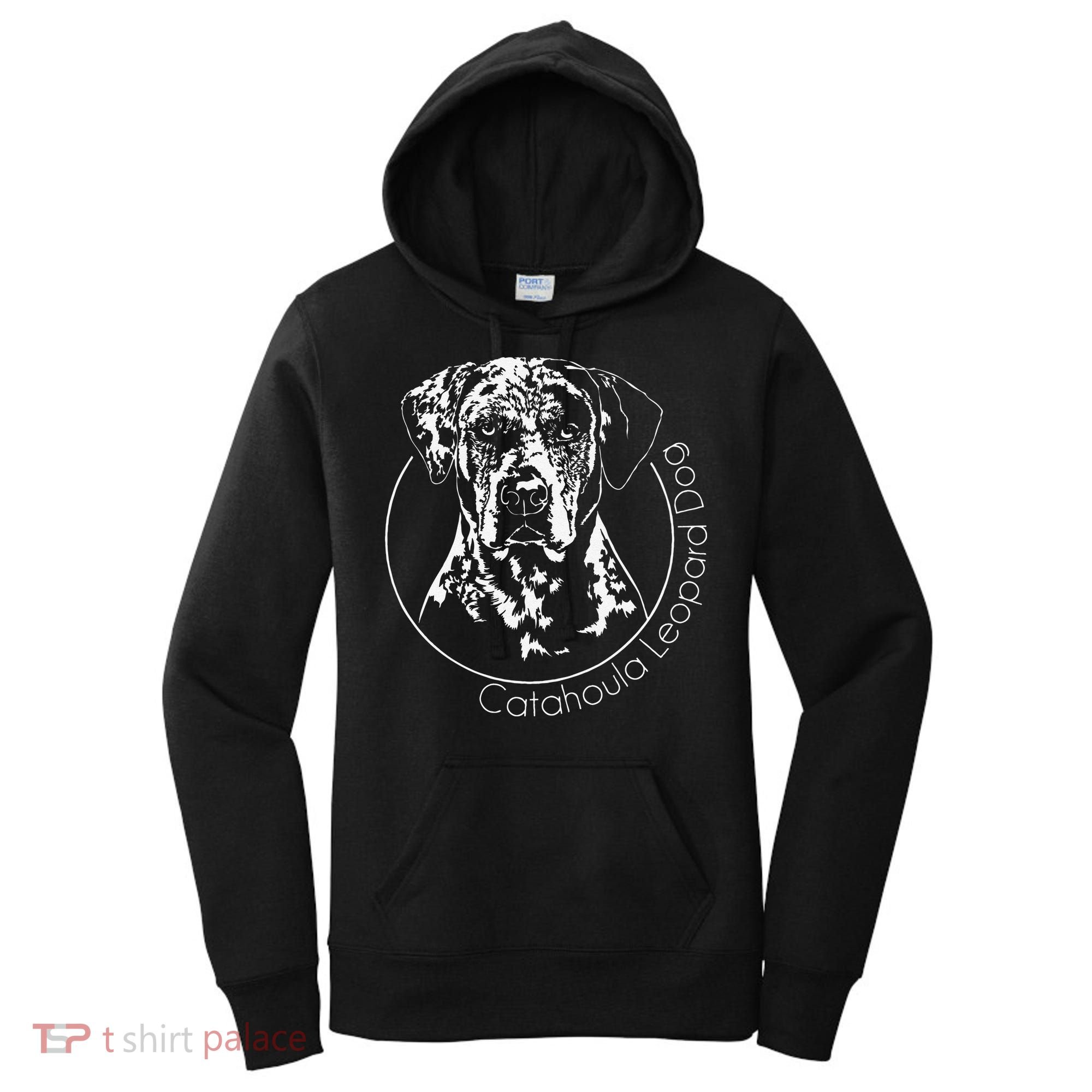 Funny Proud Catahoula Leopard Dog Portrait Gift Present Women's Hoodie