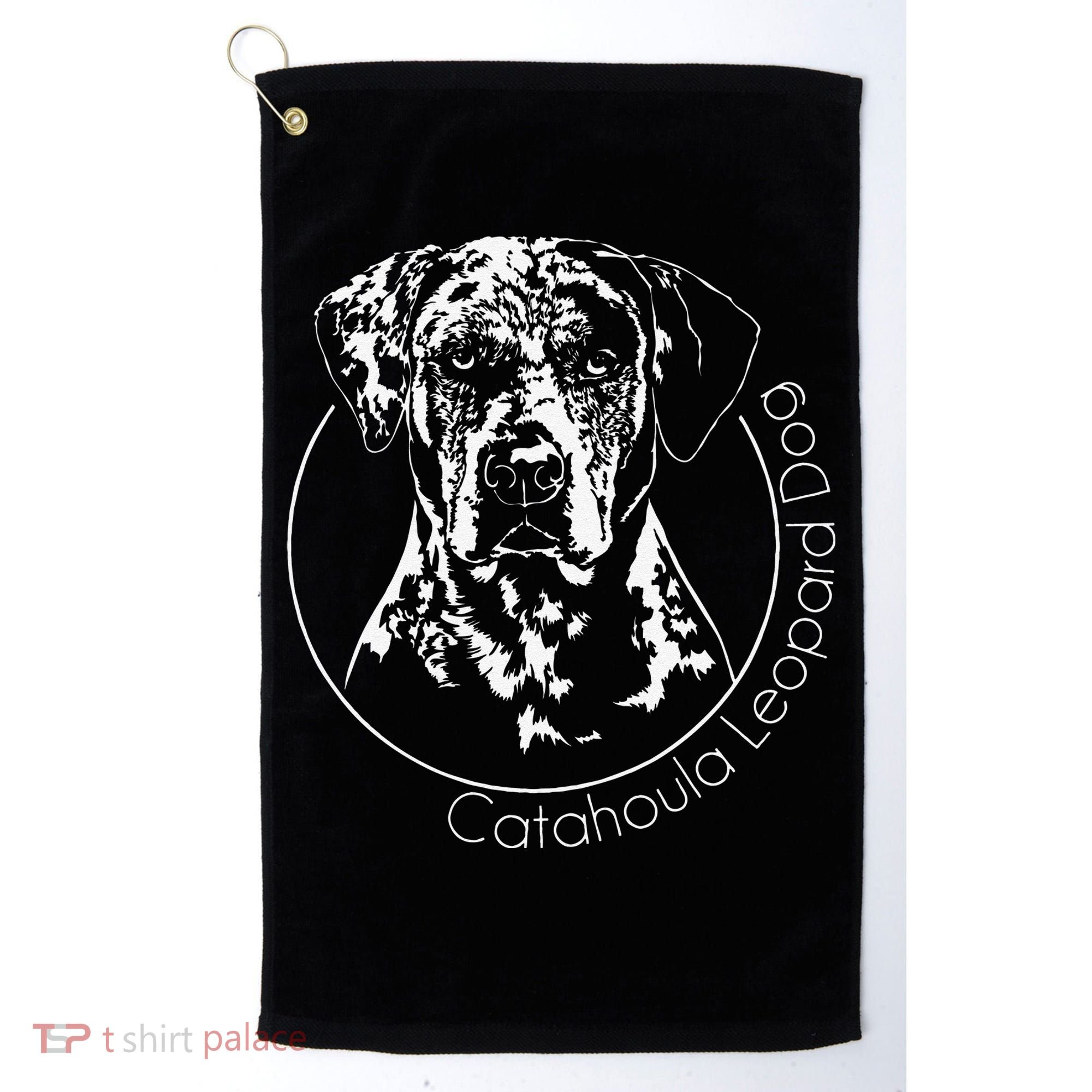 Funny Proud Catahoula Leopard Dog Portrait Gift Present Golf Towel