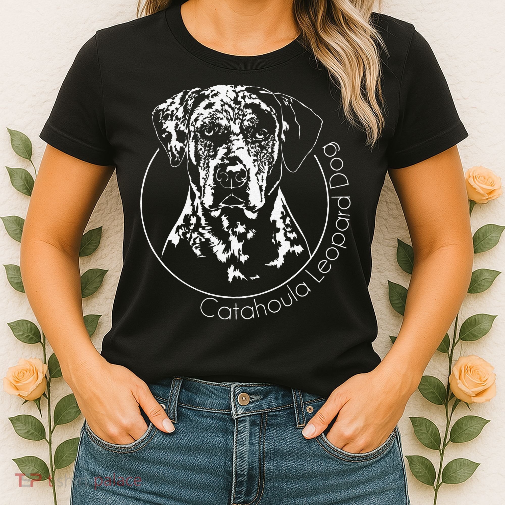 Funny Proud Catahoula Leopard Dog Portrait Gift Present Women's T-Shirt