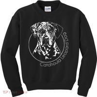 Funny Proud Catahoula Leopard Dog Portrait Gift Present Kids Sweatshirt thumb 0