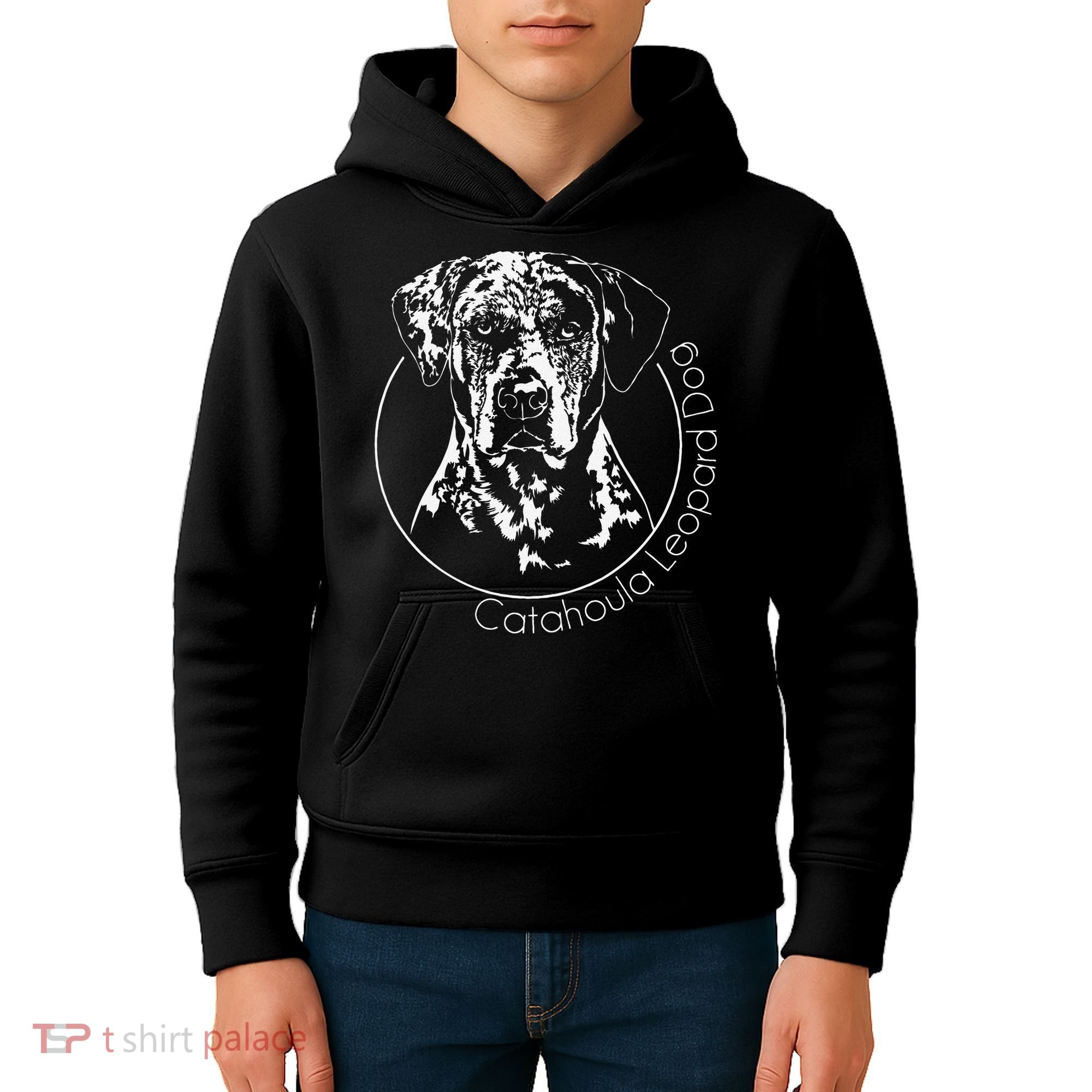 Funny Proud Catahoula Leopard Dog Portrait Gift Present Kids Hoodie