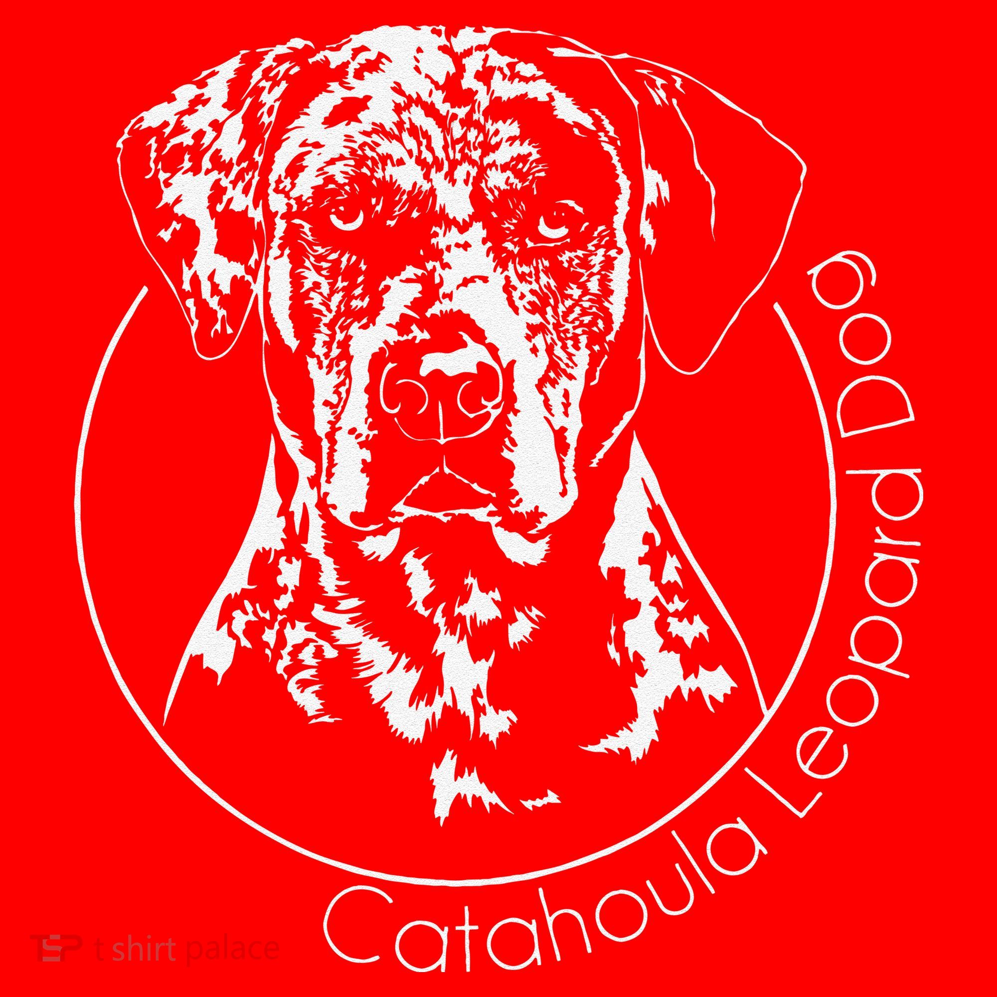Funny Proud Catahoula Leopard Dog Portrait Gift Present Santa Hat