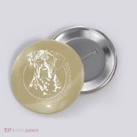 Funny Proud Catahoula Leopard Dog Portrait Gift Present Button thumb 0