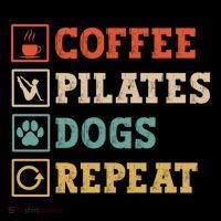 Funny Pilates Coffee Pilates Dogs Repeat Pilates Lover Gift Coffee Mug thumb 5