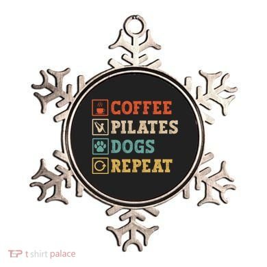 Funny Pilates Coffee Pilates Dogs Repeat Pilates Lover Gift Ornament